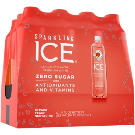 Sparkling Ice Peach Nectarine Sparkling Water 12 Bottles 17 Fl Oz