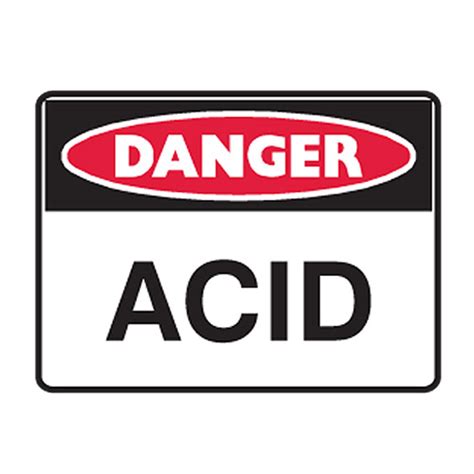 Dangerous Goods Signs Danger Sign Acid