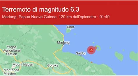 Terremoto Di Magnitudo 63 In Papua Nuova Guinea Ilmetropolitanoit