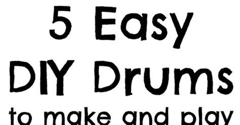 Diy Drums To Go With Hand Hand Fingers Thumb Drums Finger And Plays