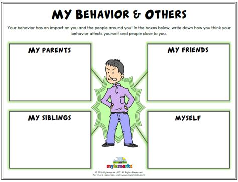 My Behavior And Others Social Emotional Learning