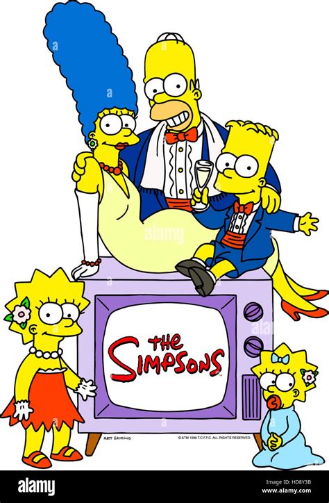 The Simpsons Lisa Marge Homer Bart Maggi 1989 Present Tm And Copyright © 20th Century Fox