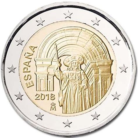 2 Euro Spagna 2018 Unesco Santiago Di Compostela Spagna Euro