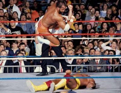 Hulk Hogan VS Randy Macho Man Savage WWE WrestleMania 5 Media Man Int