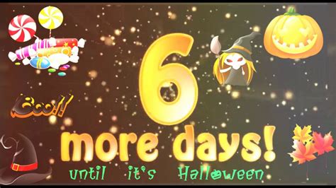 Perhaps you're counting down the days until your wedding day, or you're wondering how many days there are until university starts or even how long. 6 more days until Halloween - YouTube