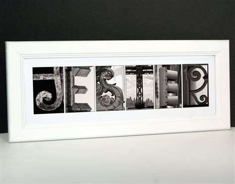 Framed Letter Art Name With Architecture By Creativeletterart