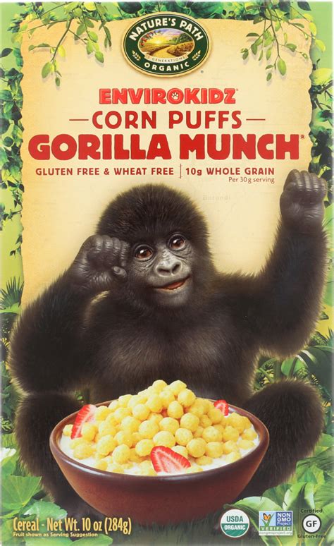 Natures Path Organic Envirokidz Organic Corn Puffs Gorilla Munch