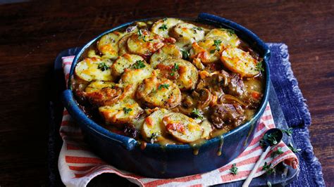 French Onion Beef Casserole With Garlic Butter Potatoes Recipe Coles