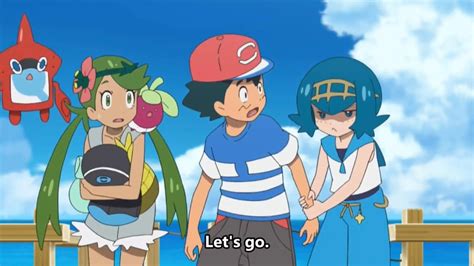 Ash Getting The Alolan Girls Moments Youtube