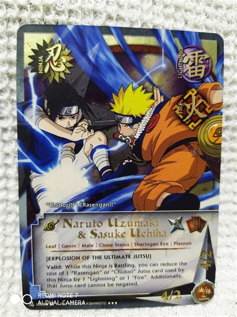 Naruto Card Game Naruto Uzumaki X Sasuke Uchiha Us066 Mercadolivre