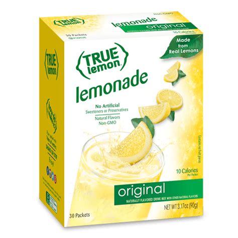 True Lemon Original Lemonade Powdered Drink Mix 30 Sticks Walmart