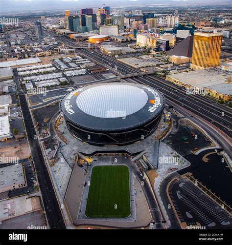 Las Vegas Nv Usa 9th July 2020 Aerial View Of Allegiant Stadium