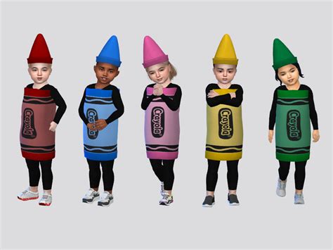 The Sims Resource Crayons Costume Toddler