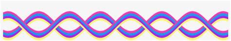 Decoration Clipart Squiggly Line Single Line Colorful Border