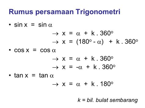Rumus Persamaan Trigonometri Dan Contoh Soal Matematikasik Riset