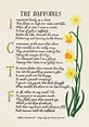 Daffodils Famous poem by William Wordsworth I wandered | Etsy