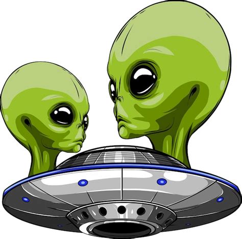 Premium Vector Cute Alien Ufo Cartoon Vector Illustration