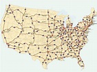 Map Of United States With Major Freeways - Map Of The World