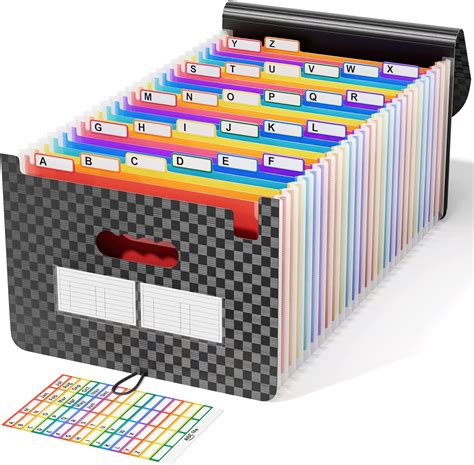 Abc Life Expanding File Organisers With Grid Pattern26 Pockets Filling