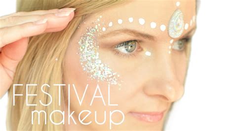 Easy Festival Glitter Makeup Face Paint Youtube