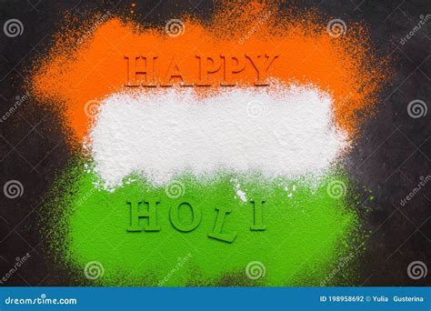 India Flag Made Of Colored Holi Powder Abstract Background Happy Holi