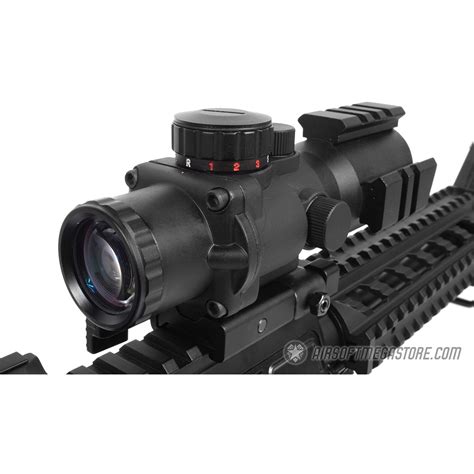 Aim Sports 4x32 Tri Illuminated Red Green Blue Dot Qd Rifle Scope