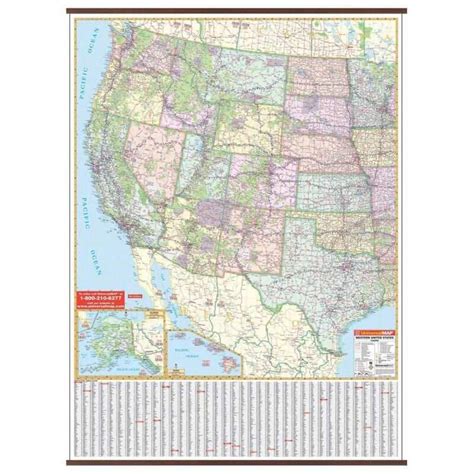 Us Western Wall Map Shop United States Wall Maps