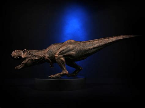 1993, сша, приключения, фантастика, семейные. Jurassic Park 25th Anniversary Bronze Tyrannosaurus Rex Statue