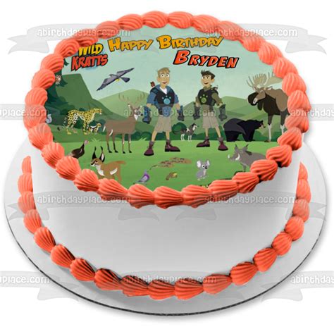 Wild Kratts Chris Kratt Martin Kratt And Wildlife Edible Cake Topper I