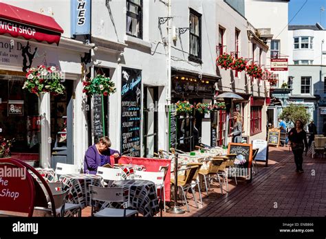 Cafes And Restaurants In Market Street The Lanes Brighton Sussex Uk