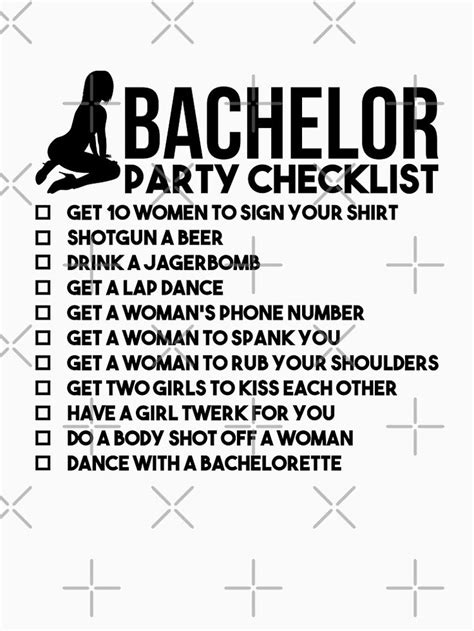 Bachelor Party Checklist Jga Bridegroom Rumble