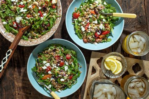 Textured vegetable protein is a highly nutritious soy product. Mediterranean Farro Salad | Mediterranean farro salad ...