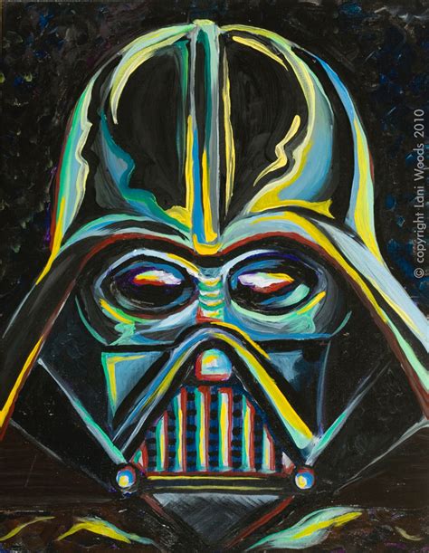 Darth Vader 11x14 Original Oil Painting By California Artist © Lani
