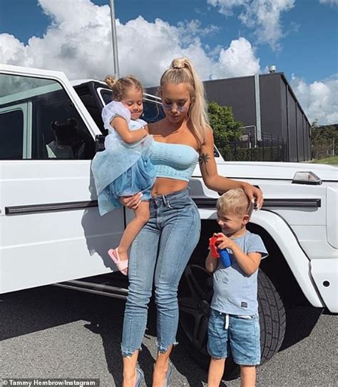 flipboard tammy hembrow goes braless underneath busty bandeau crop top while posing with her