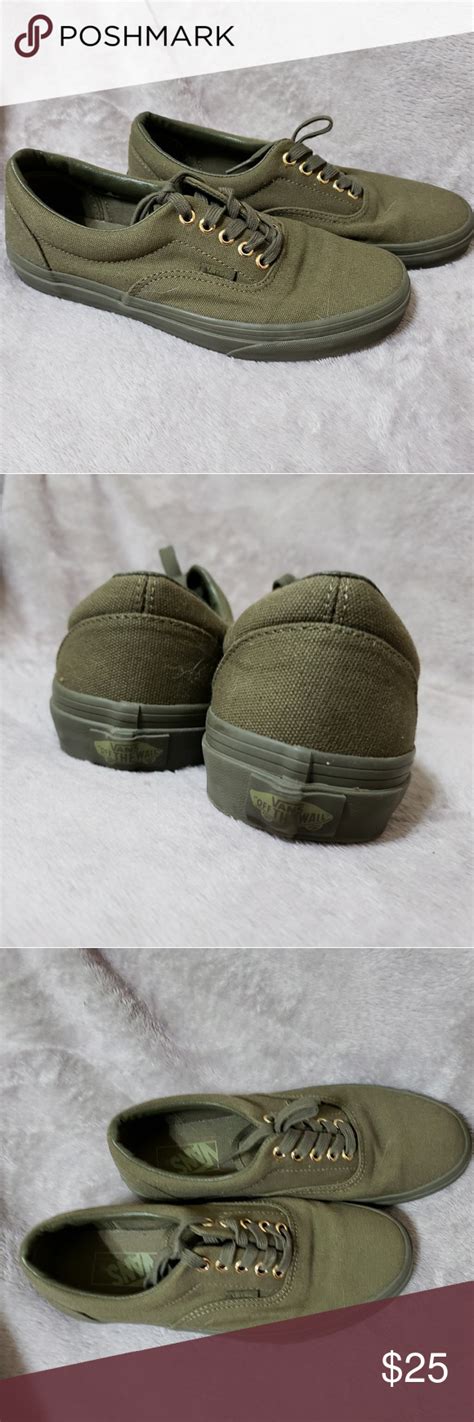 Army Green Vans Practically New Only Worn Once Or Twice They Re In