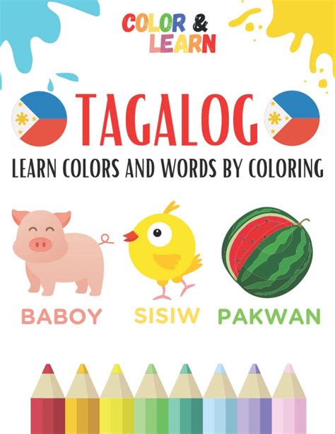 Tagalog Learn Colors And Words By Coloring Use Visual Memory To
