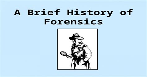 A Brief History Of Forensics 8 Th Century Bc Chinese Use Fingerprints