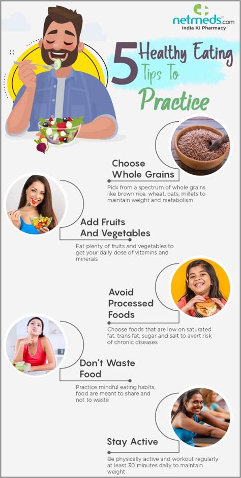 5 Successful Healthy Eating Habits To Practice Infographic Free Hot