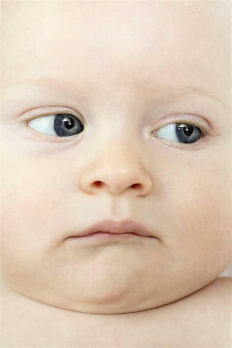 Full Frame Of Sad Baby Boy Stock Photo