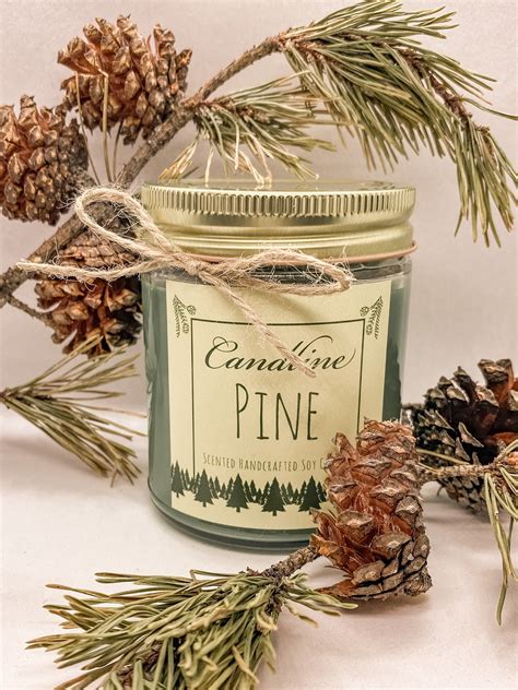 Pine Candle Scented Handcrafted Candle 100 Natural Soy Etsy Uk