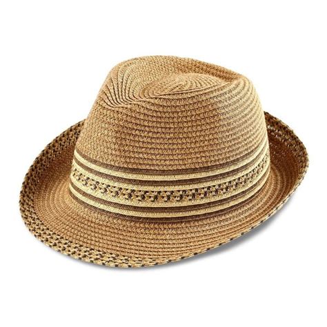 Men And Womens Summer Short Brim Straw Fedora Hat Light