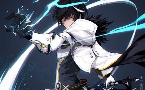 Download 2560x1600 Raven Elsword Magic Anime Boy Cape