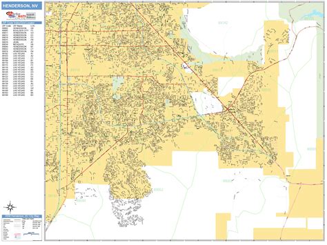 Henderson Nevada Wall Map Basic Style By Marketmaps Mapsales