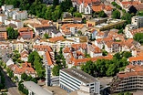 Offenburg von oben - Stadtansicht vom Innenstadtbereich Im Westen von ...