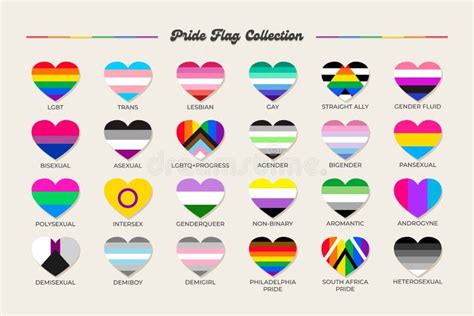 Lgbtq Sexual Identity Pride Flags Collection Flag Of Gay Transgender