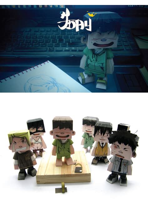 Korea Comics Character Collaboration Papertoy And Scaif On Behance