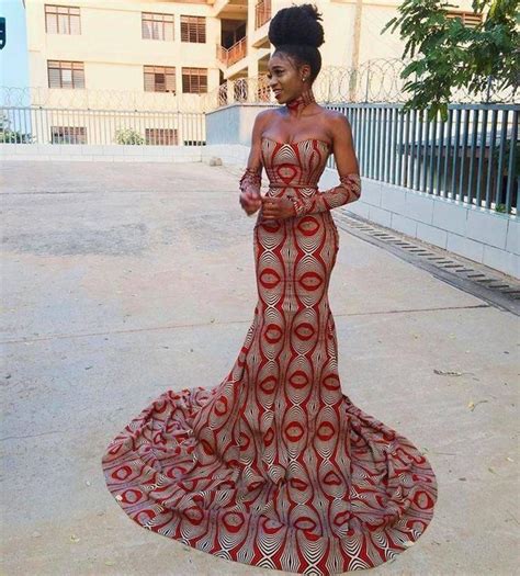 African Gownafrican Mermaid Dress Prom Dressafrican Print Etsy