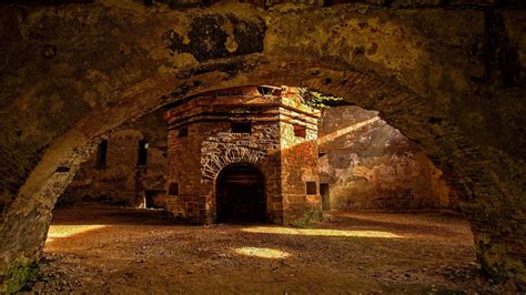 Wallpaper Night Rock Cave Arch Old Building Ruins Formation