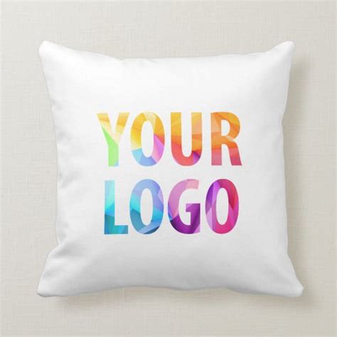 Custom Business Company Logo Promotional Branded Throw Pillow