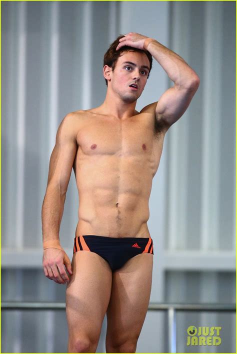 Tom Daley Celebrates Double Gold Win At National Diving Cup Photo